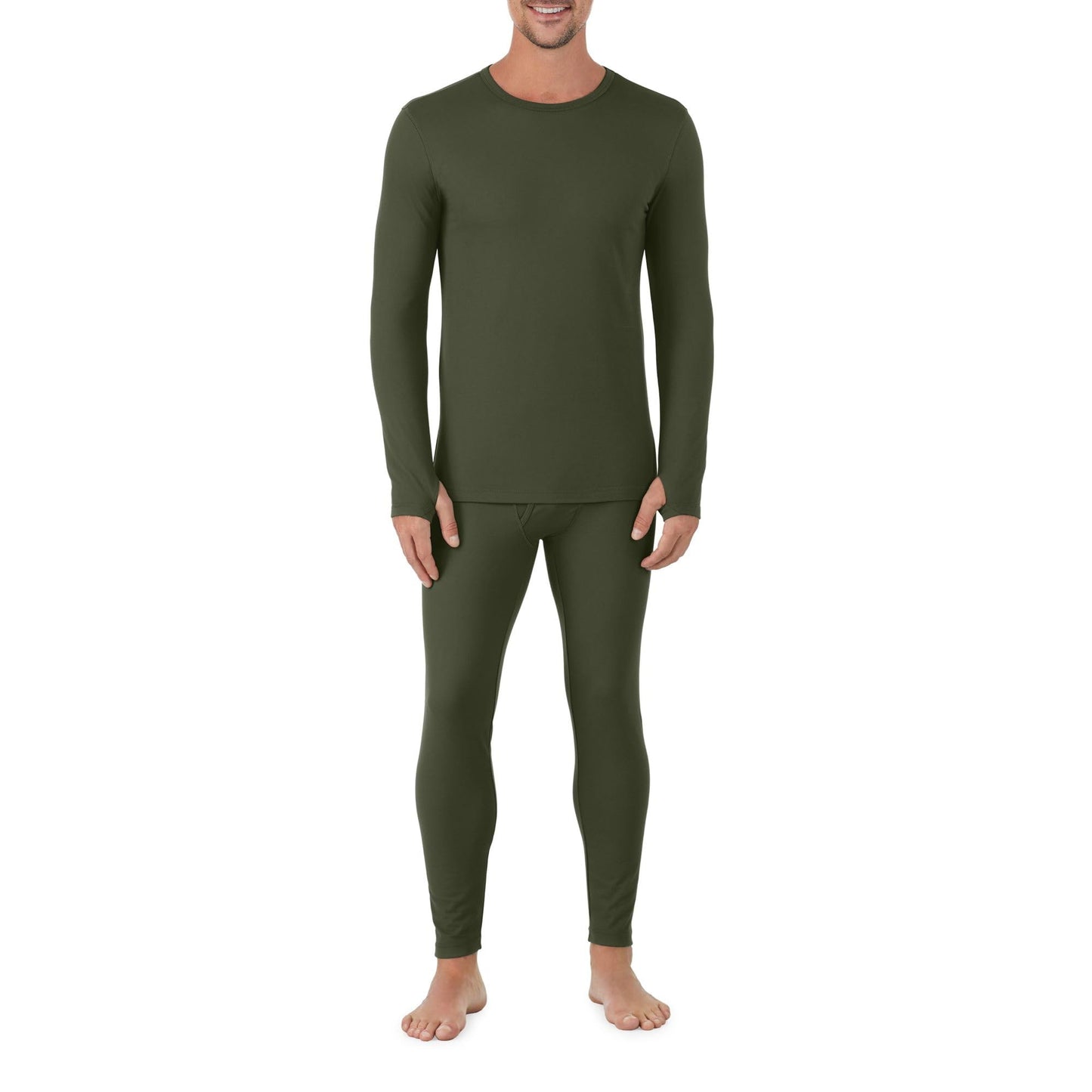 Cuddl Duds Thermal Underwear Shirt and Leggings Set for Men - Heavyweight Fleece Lined Long Johns - Winter Clothes Base Layer