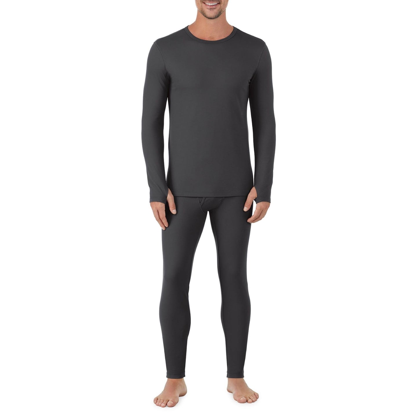 Cuddl Duds Thermal Underwear Shirt and Leggings Set for Men - Heavyweight Fleece Lined Long Johns - Winter Clothes Base Layer