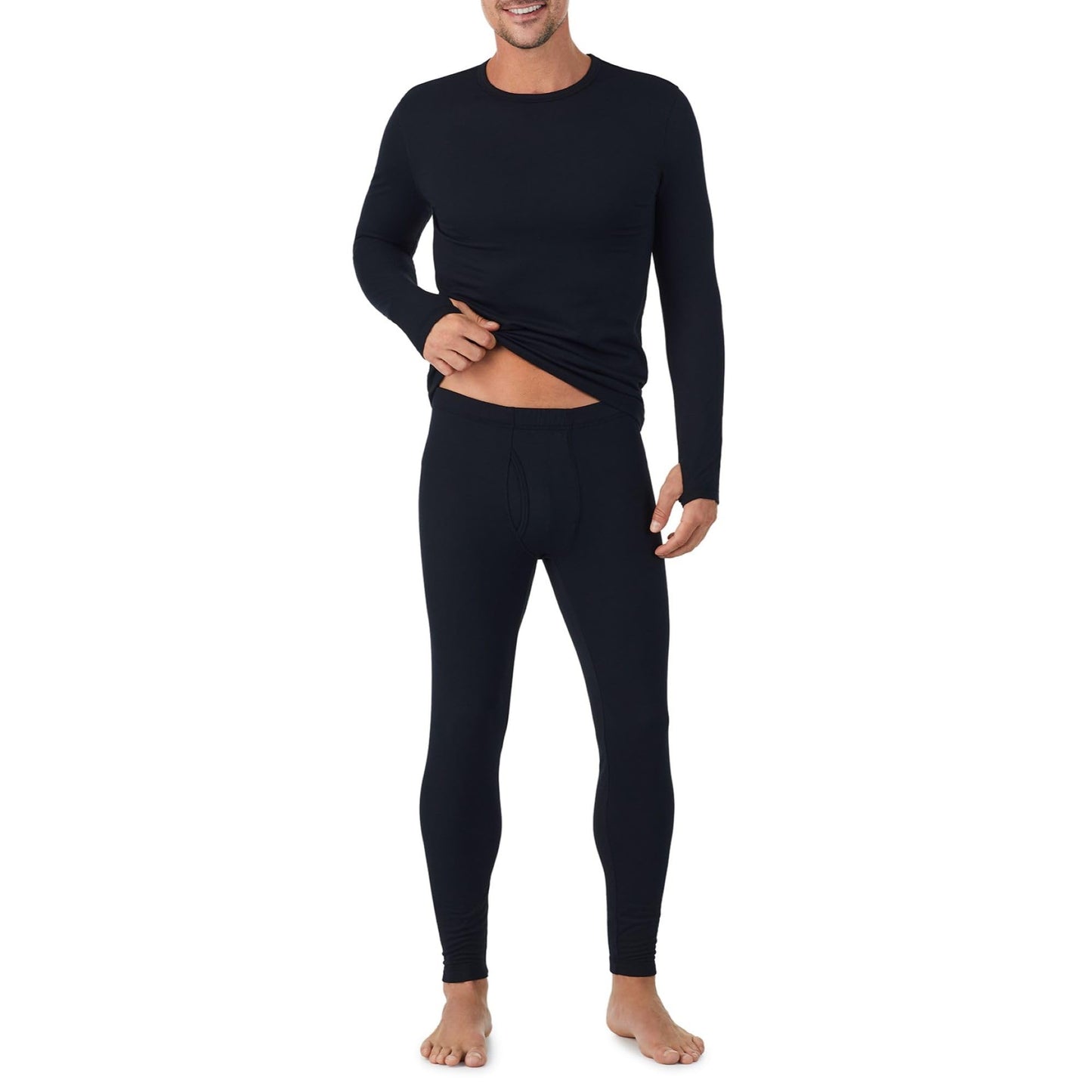 Cuddl Duds Thermal Underwear Shirt and Leggings Set for Men - Heavyweight Fleece Lined Long Johns - Winter Clothes Base Layer