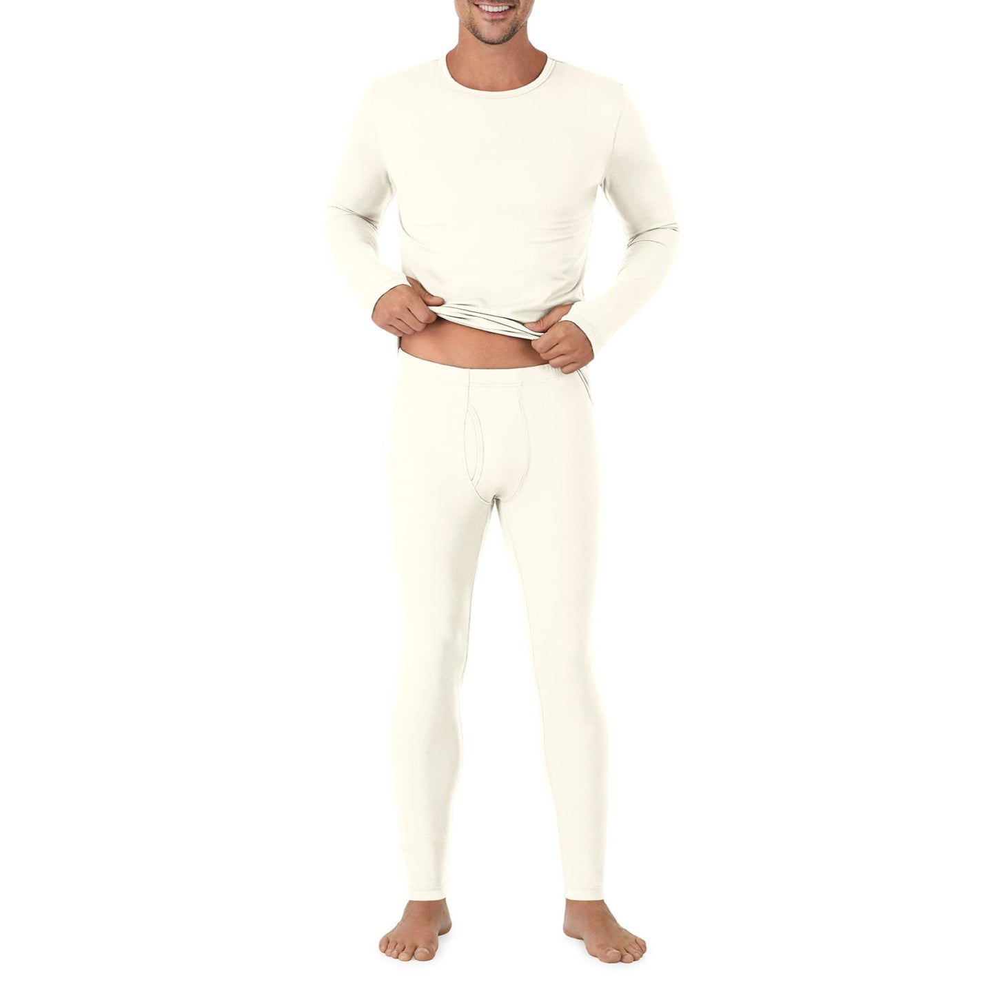 Cuddl Duds Thermal Underwear Shirt and Leggings Set for Men - Heavyweight Fleece Lined Long Johns - Winter Clothes Base Layer