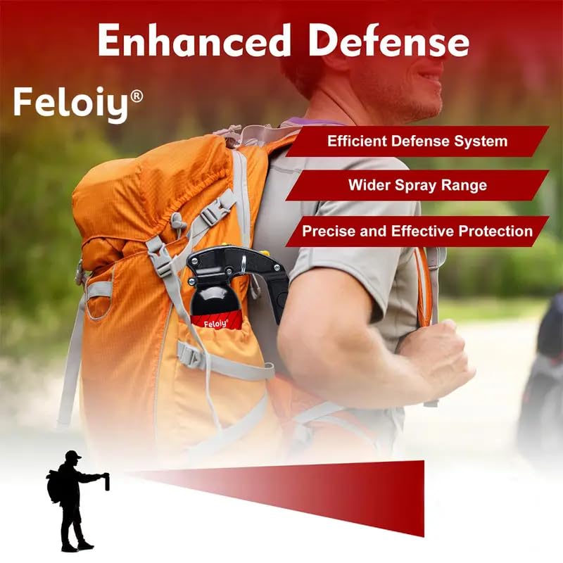 High Volume Pepper Spray for Hiking - Maximum Strength, Powerful Protection for Camping & Outdoor Activities