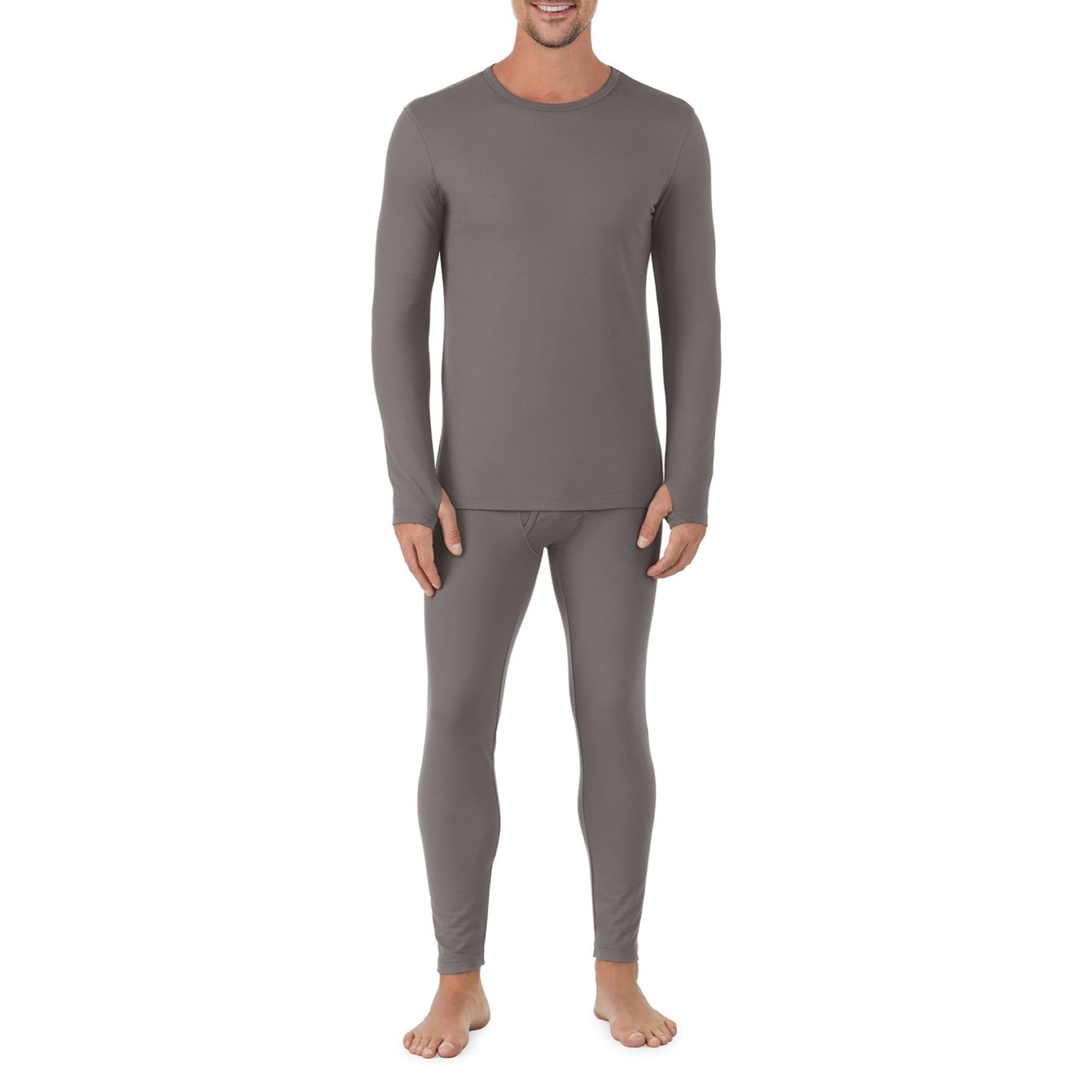 Cuddl Duds Thermal Underwear Shirt and Leggings Set for Men - Heavyweight Fleece Lined Long Johns - Winter Clothes Base Layer