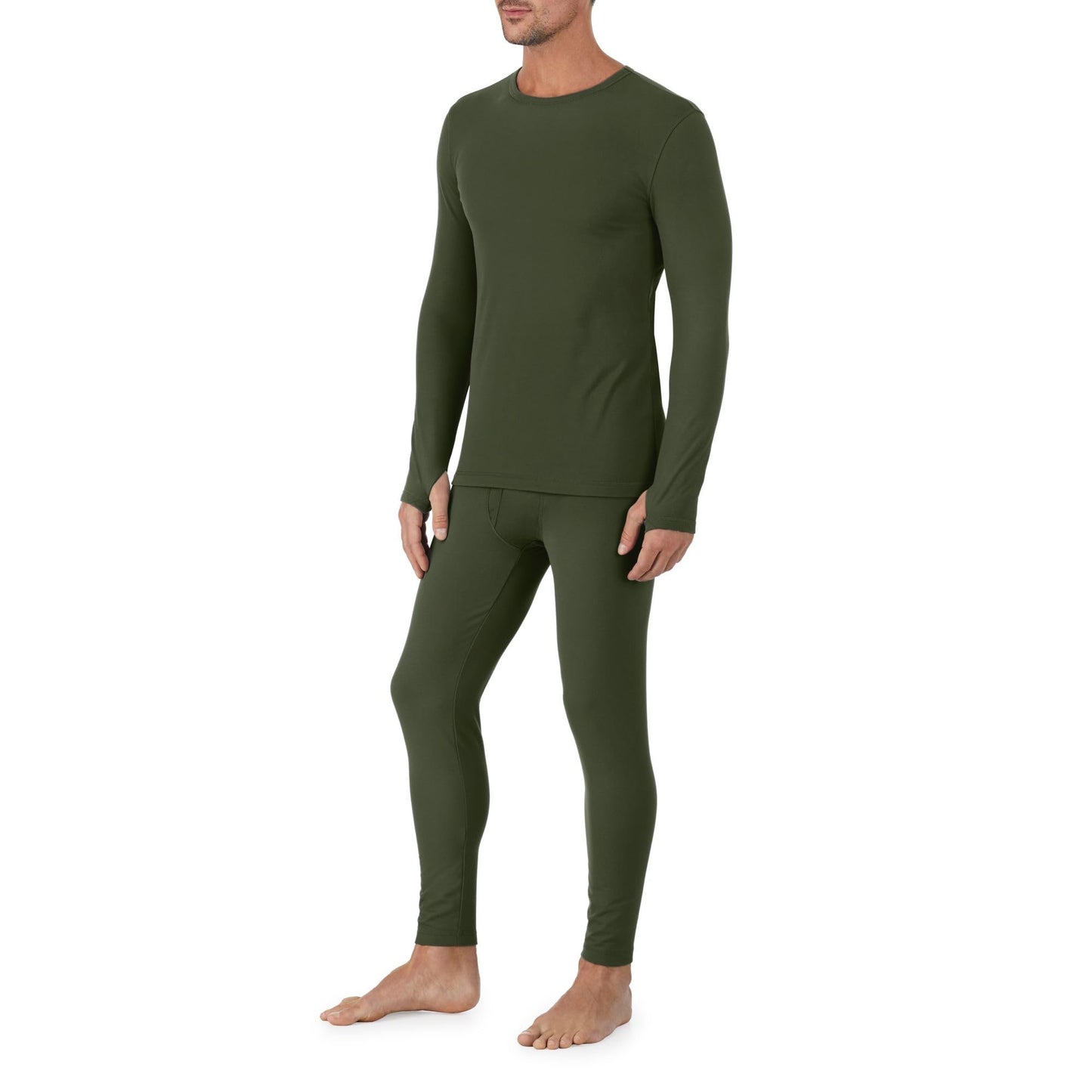 Cuddl Duds Thermal Underwear Shirt and Leggings Set for Men - Heavyweight Fleece Lined Long Johns - Winter Clothes Base Layer