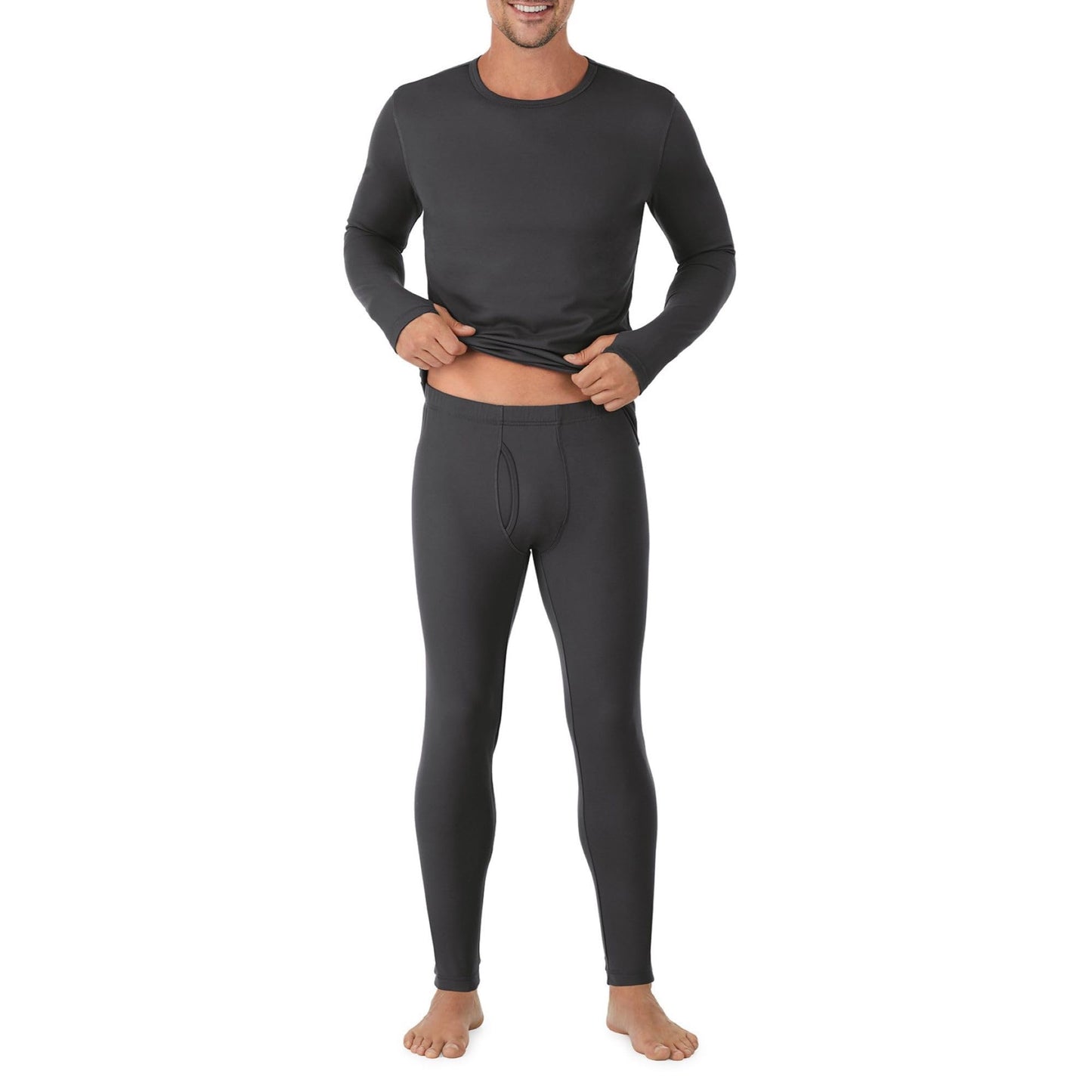 Cuddl Duds Thermal Underwear Shirt and Leggings Set for Men - Heavyweight Fleece Lined Long Johns - Winter Clothes Base Layer