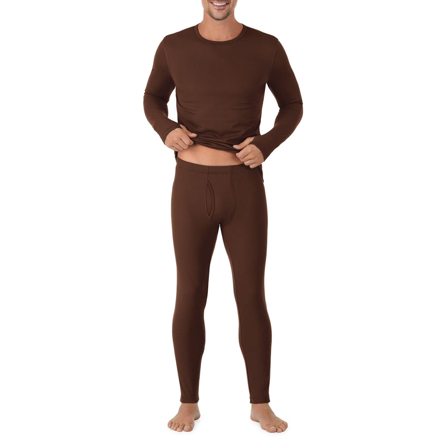 Cuddl Duds Thermal Underwear Shirt and Leggings Set for Men - Heavyweight Fleece Lined Long Johns - Winter Clothes Base Layer