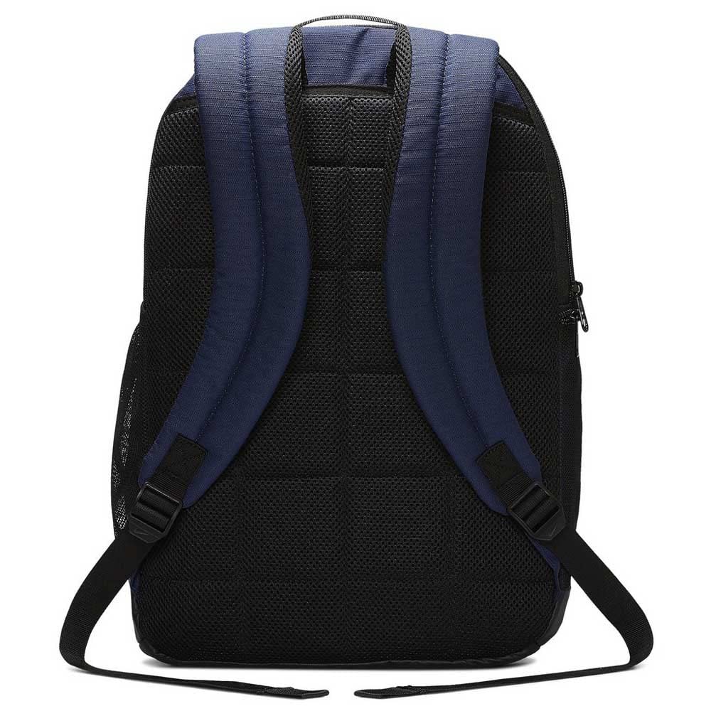 Nike Brasilia Medium Training Backpack for Women and Men with Secure Storage & Water Resistant Coating, Black/Black/White