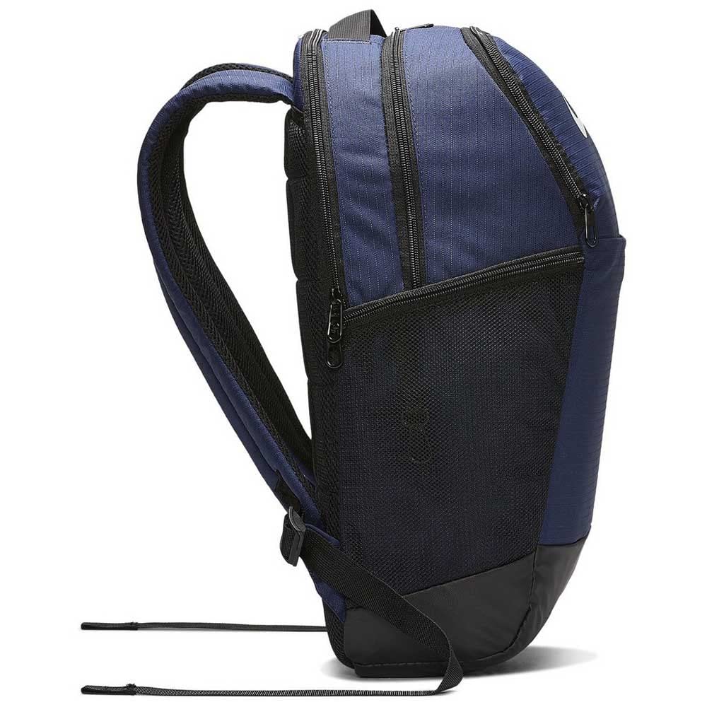 Nike Brasilia Medium Training Backpack for Women and Men with Secure Storage & Water Resistant Coating, Black/Black/White