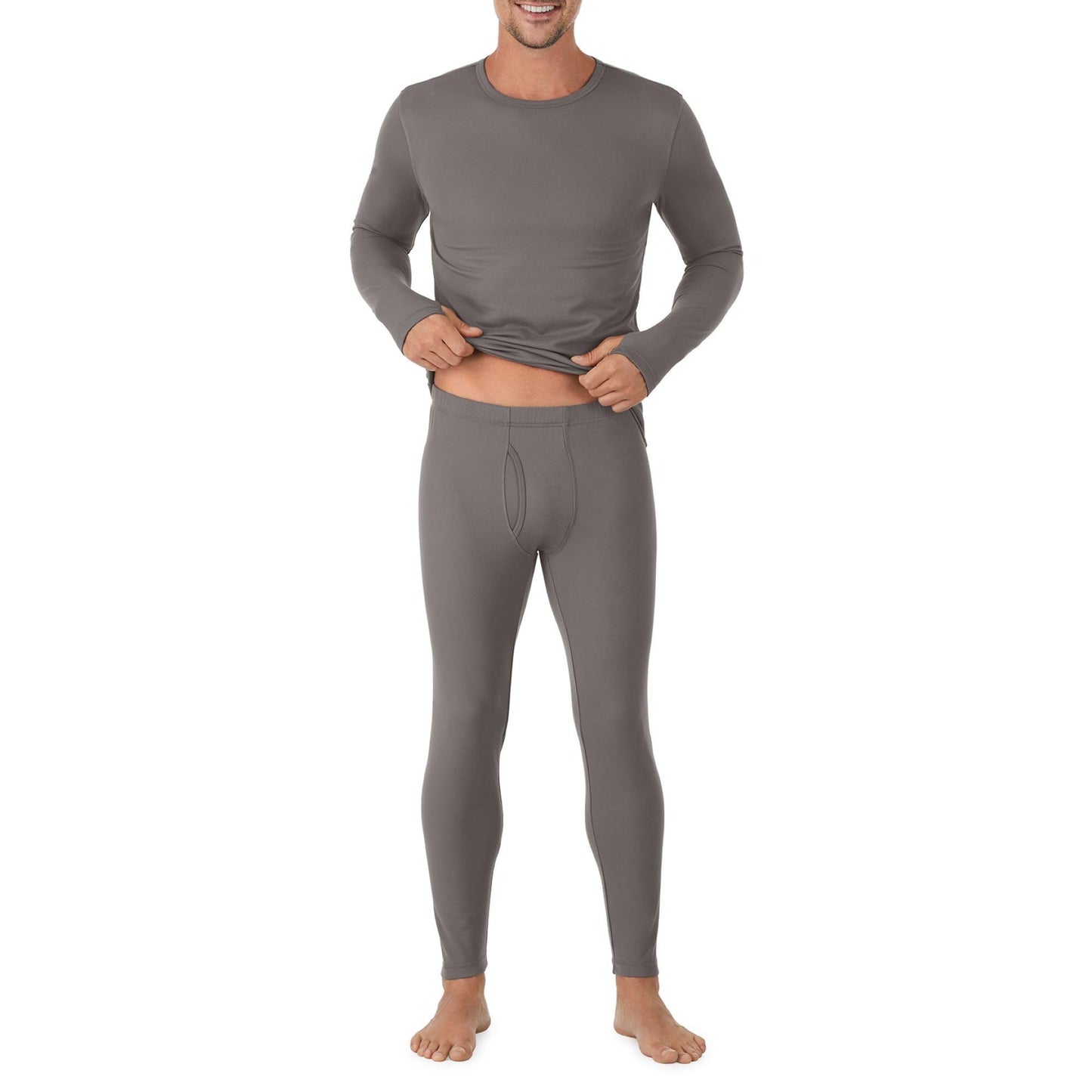 Cuddl Duds Thermal Underwear Shirt and Leggings Set for Men - Heavyweight Fleece Lined Long Johns - Winter Clothes Base Layer