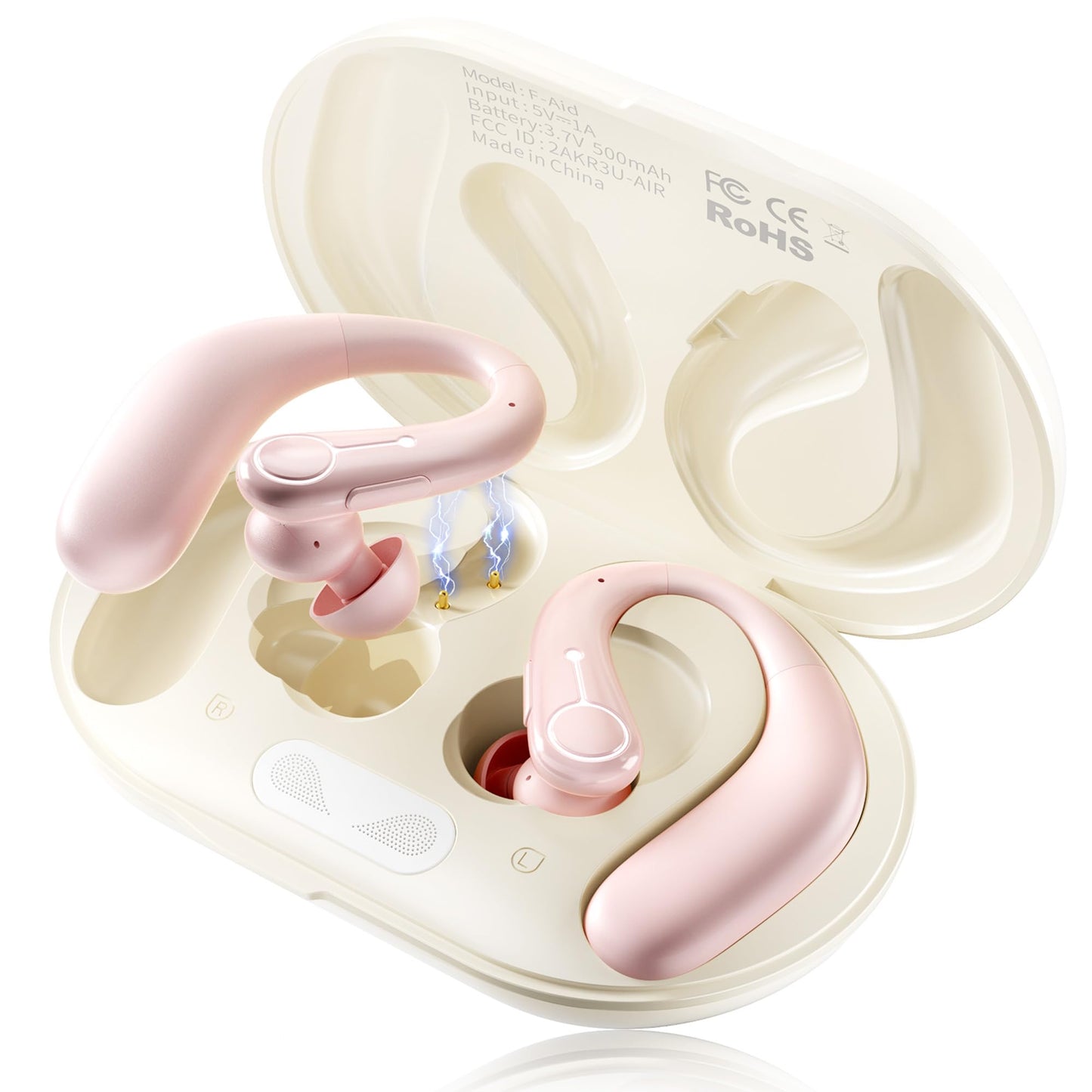 Hearing Aids, Hearing Aids for Seniors with Automatic Noise Cancelling for the Hearing Loss, Rechargeable Bluetooth Hearing Amplifiers with APP Volume Control, Premium Comfort Design and Wear