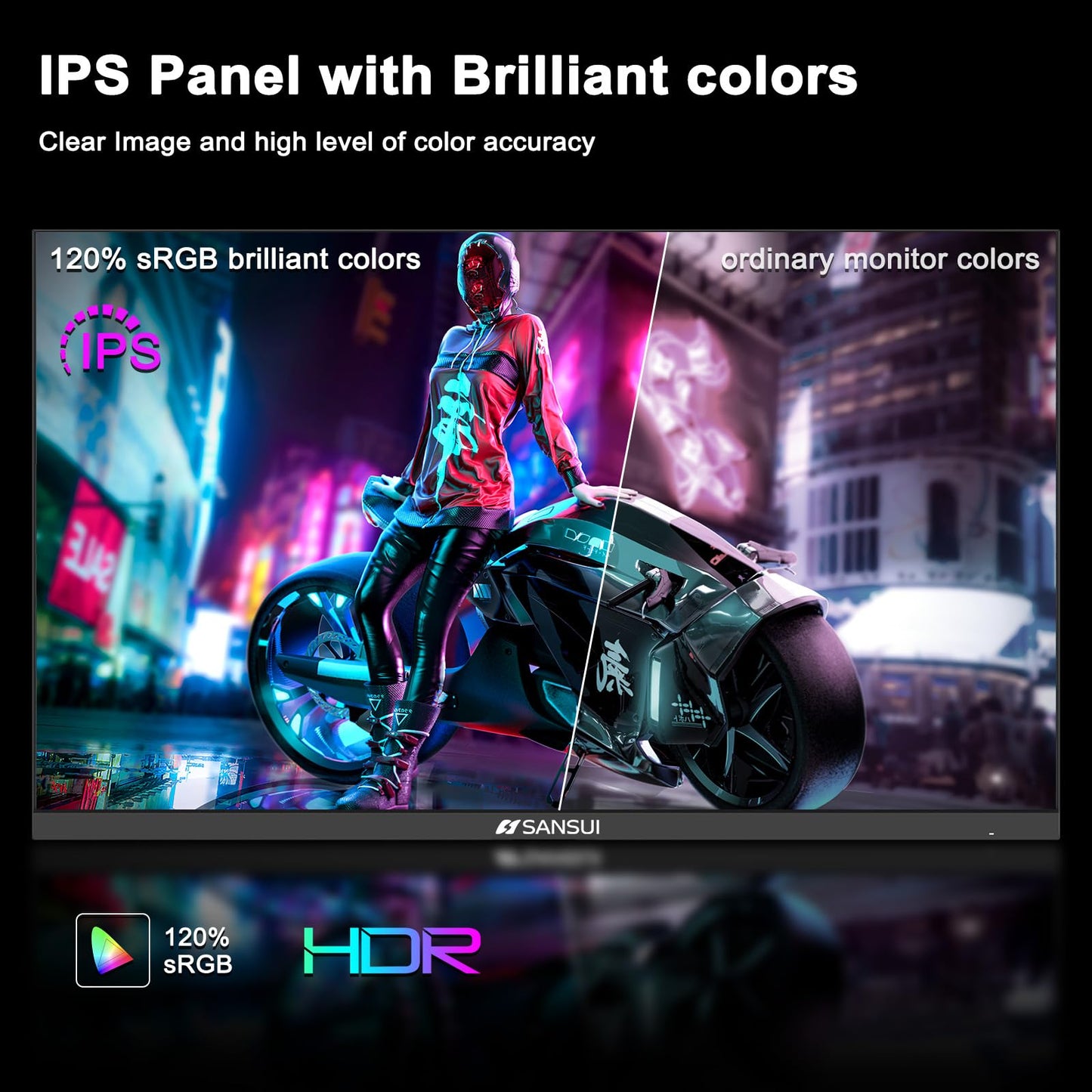 SANSUI 27 Inch Curved Gaming Monitor 180Hz 1ms with Speakers FHD 1080P Computer Monitor FreeSync|1500R|130% sRGB|HDR|Low Blue Light|HDMI DP Ports|VESA Mount|Metal Stand(ES-G27C1 HDMI Cable Incl.)