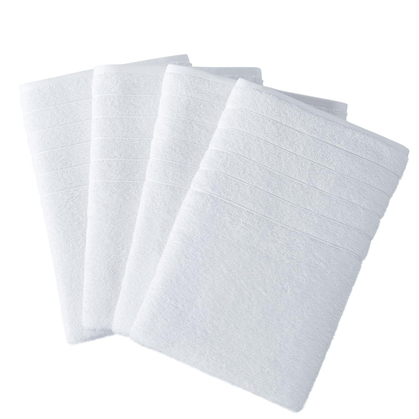 Casa Platino 100% Cotton 2 Pack Bath Towels (30"x60") - Ring Spun Cotton - Large Towels for Bathroom - Quick Drying, Highly Soft & Absorbent Shower Towel Set - Hotel & Spa Quality - White Towel Set