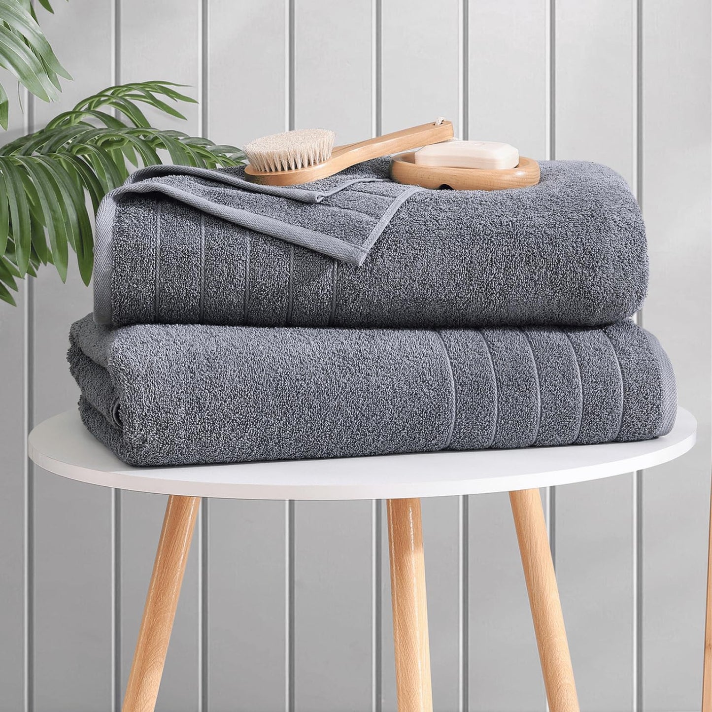 Casa Platino 100% Cotton 2 Pack Bath Towels (30"x60") - Ring Spun Cotton - Large Towels for Bathroom - Quick Drying, Highly Soft & Absorbent Shower Towel Set - Hotel & Spa Quality - White Towel Set