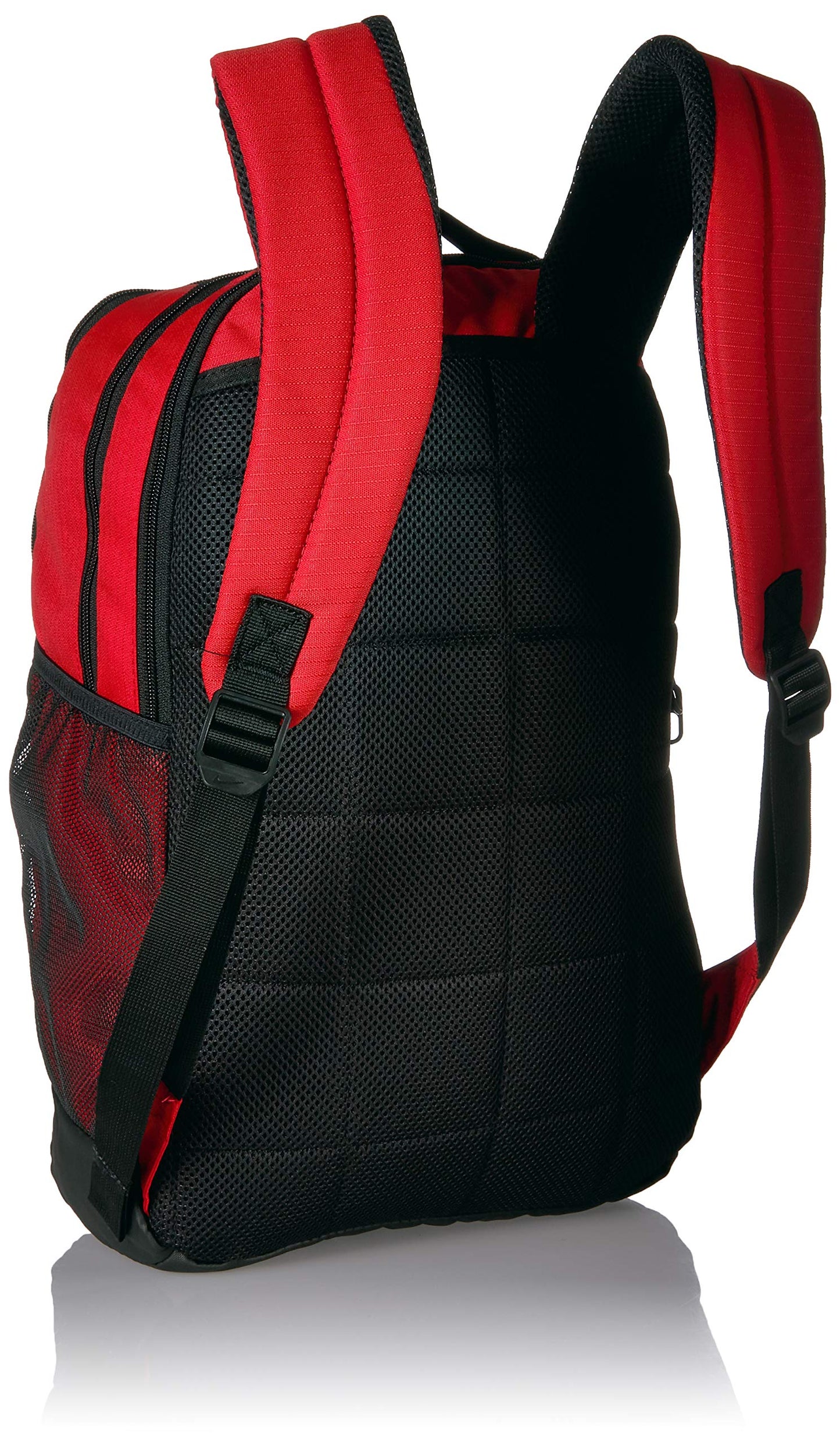 Nike Brasilia Medium Training Backpack for Women and Men with Secure Storage & Water Resistant Coating, Black/Black/White