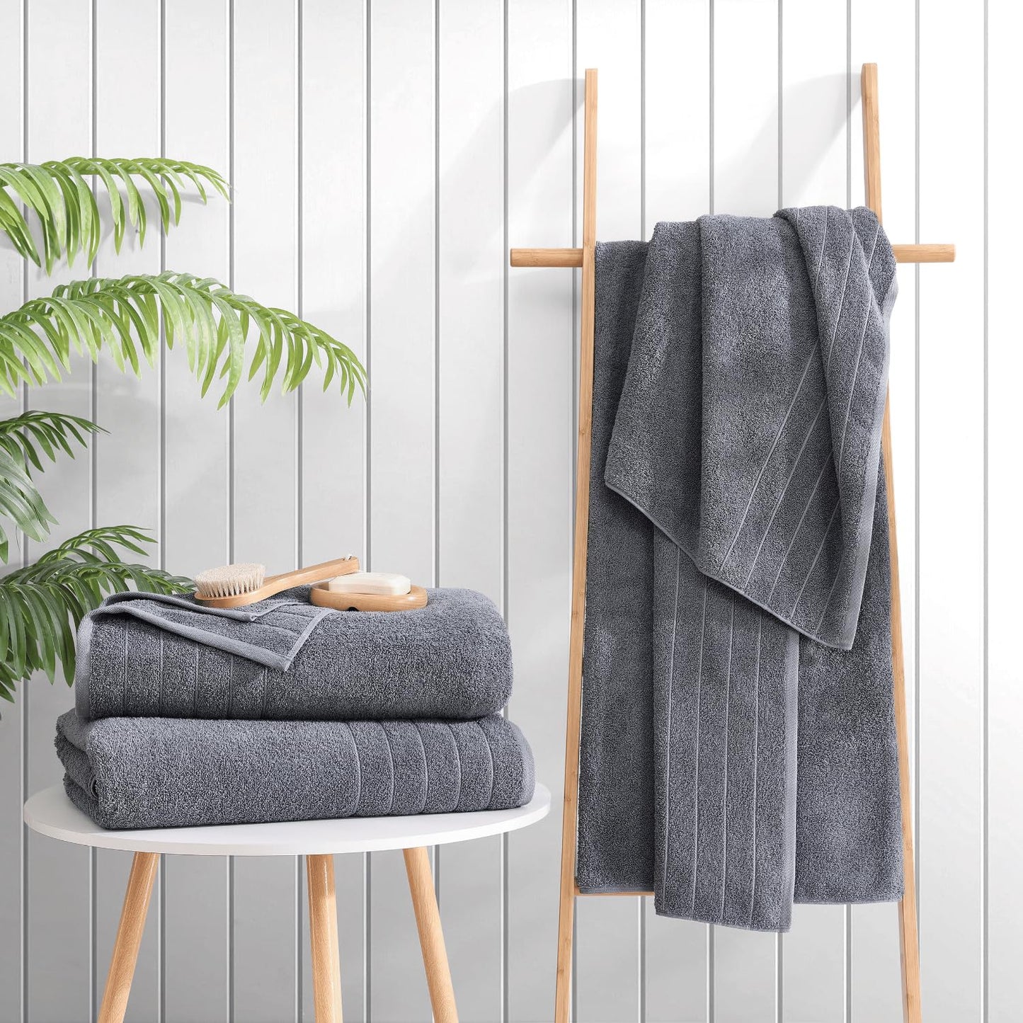 Casa Platino 100% Cotton 2 Pack Bath Towels (30"x60") - Ring Spun Cotton - Large Towels for Bathroom - Quick Drying, Highly Soft & Absorbent Shower Towel Set - Hotel & Spa Quality - White Towel Set
