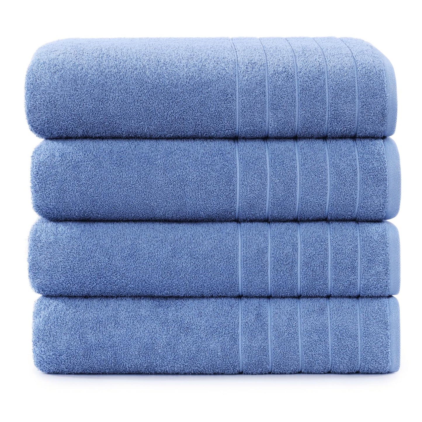 Casa Platino 100% Cotton 2 Pack Bath Towels (30"x60") - Ring Spun Cotton - Large Towels for Bathroom - Quick Drying, Highly Soft & Absorbent Shower Towel Set - Hotel & Spa Quality - White Towel Set