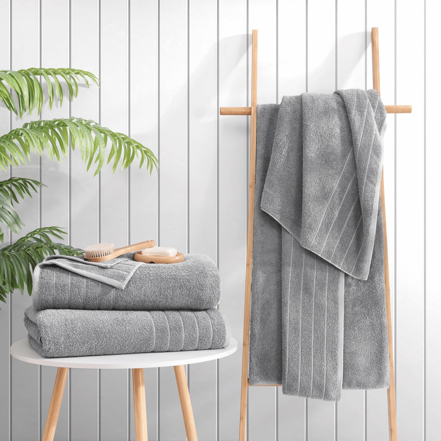 Casa Platino 100% Cotton 2 Pack Bath Towels (30"x60") - Ring Spun Cotton - Large Towels for Bathroom - Quick Drying, Highly Soft & Absorbent Shower Towel Set - Hotel & Spa Quality - White Towel Set