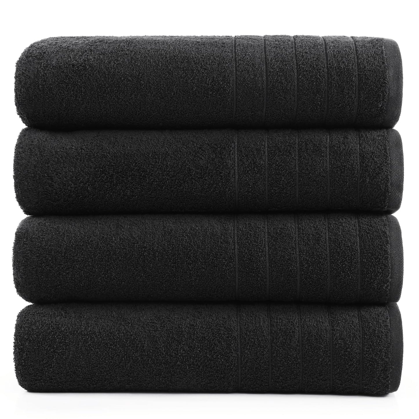 Casa Platino 100% Cotton 2 Pack Bath Towels (30"x60") - Ring Spun Cotton - Large Towels for Bathroom - Quick Drying, Highly Soft & Absorbent Shower Towel Set - Hotel & Spa Quality - White Towel Set
