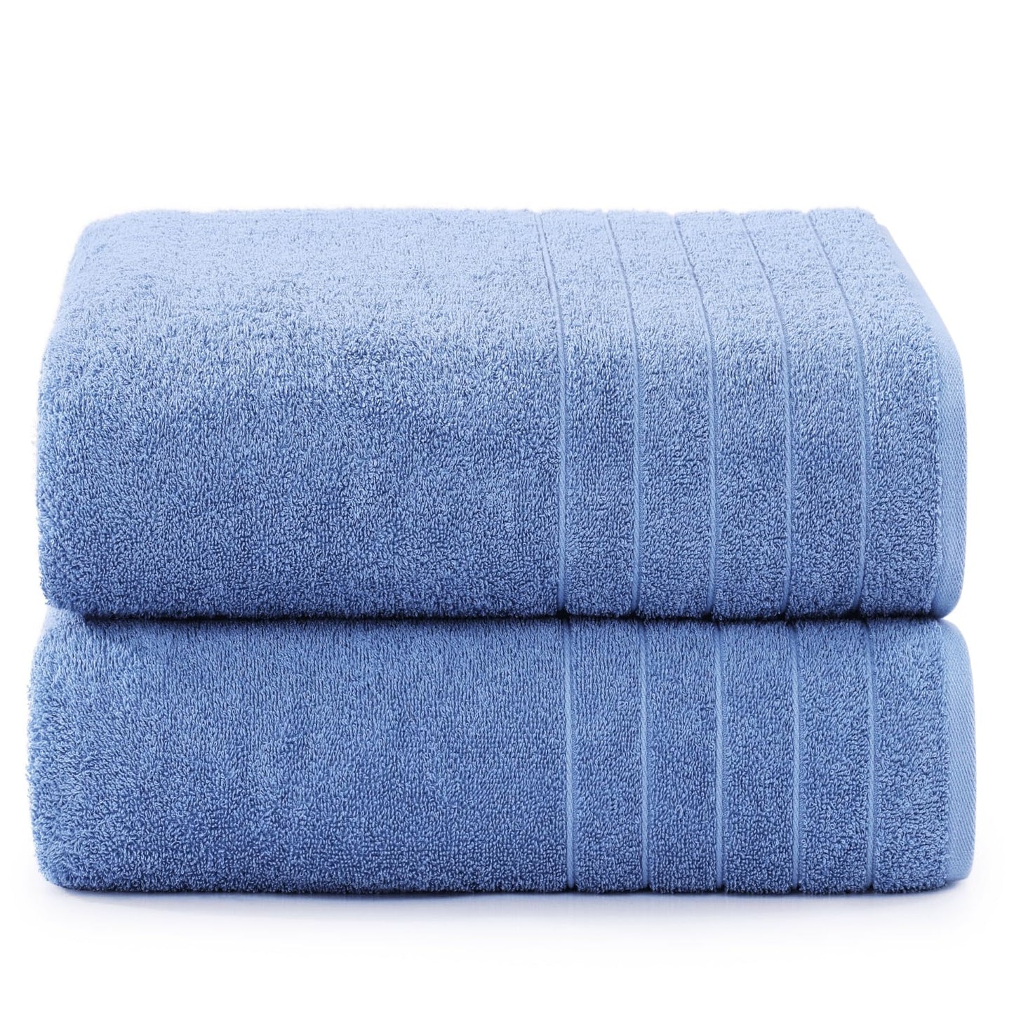 Casa Platino 100% Cotton 2 Pack Bath Towels (30"x60") - Ring Spun Cotton - Large Towels for Bathroom - Quick Drying, Highly Soft & Absorbent Shower Towel Set - Hotel & Spa Quality - White Towel Set