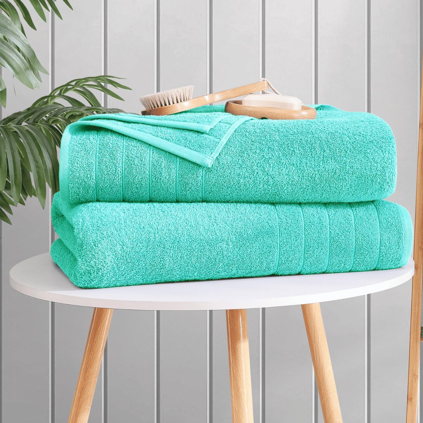 Casa Platino 100% Cotton 2 Pack Bath Towels (30"x60") - Ring Spun Cotton - Large Towels for Bathroom - Quick Drying, Highly Soft & Absorbent Shower Towel Set - Hotel & Spa Quality - White Towel Set