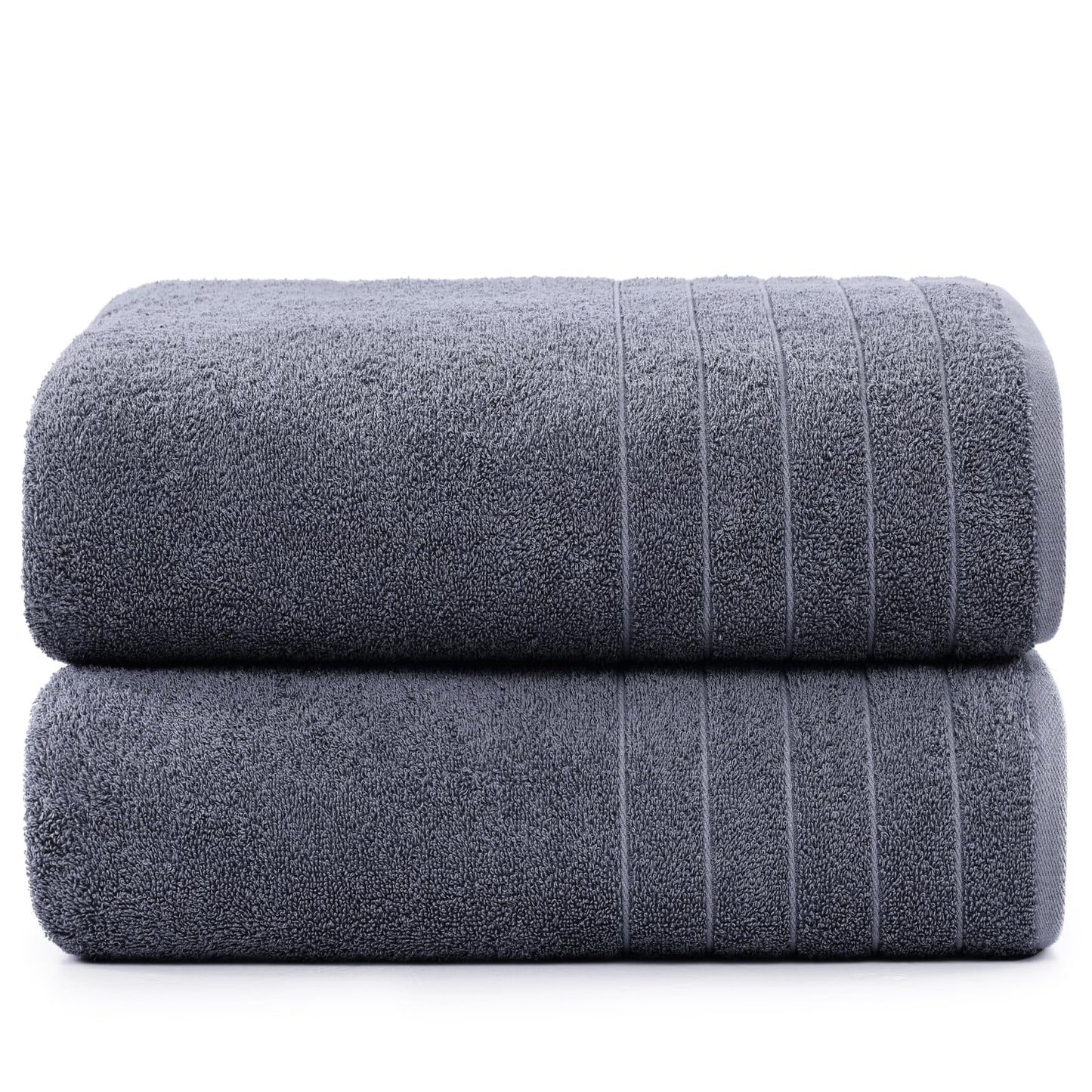 Casa Platino 100% Cotton 2 Pack Bath Towels (30"x60") - Ring Spun Cotton - Large Towels for Bathroom - Quick Drying, Highly Soft & Absorbent Shower Towel Set - Hotel & Spa Quality - White Towel Set