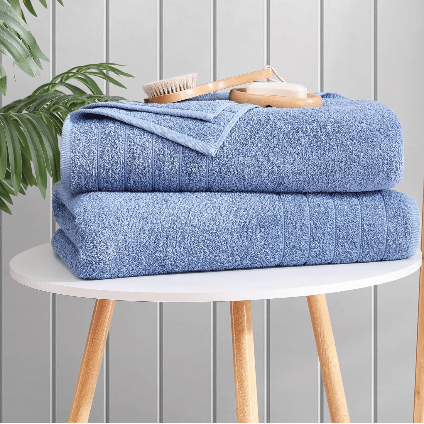 Casa Platino 100% Cotton 2 Pack Bath Towels (30"x60") - Ring Spun Cotton - Large Towels for Bathroom - Quick Drying, Highly Soft & Absorbent Shower Towel Set - Hotel & Spa Quality - White Towel Set