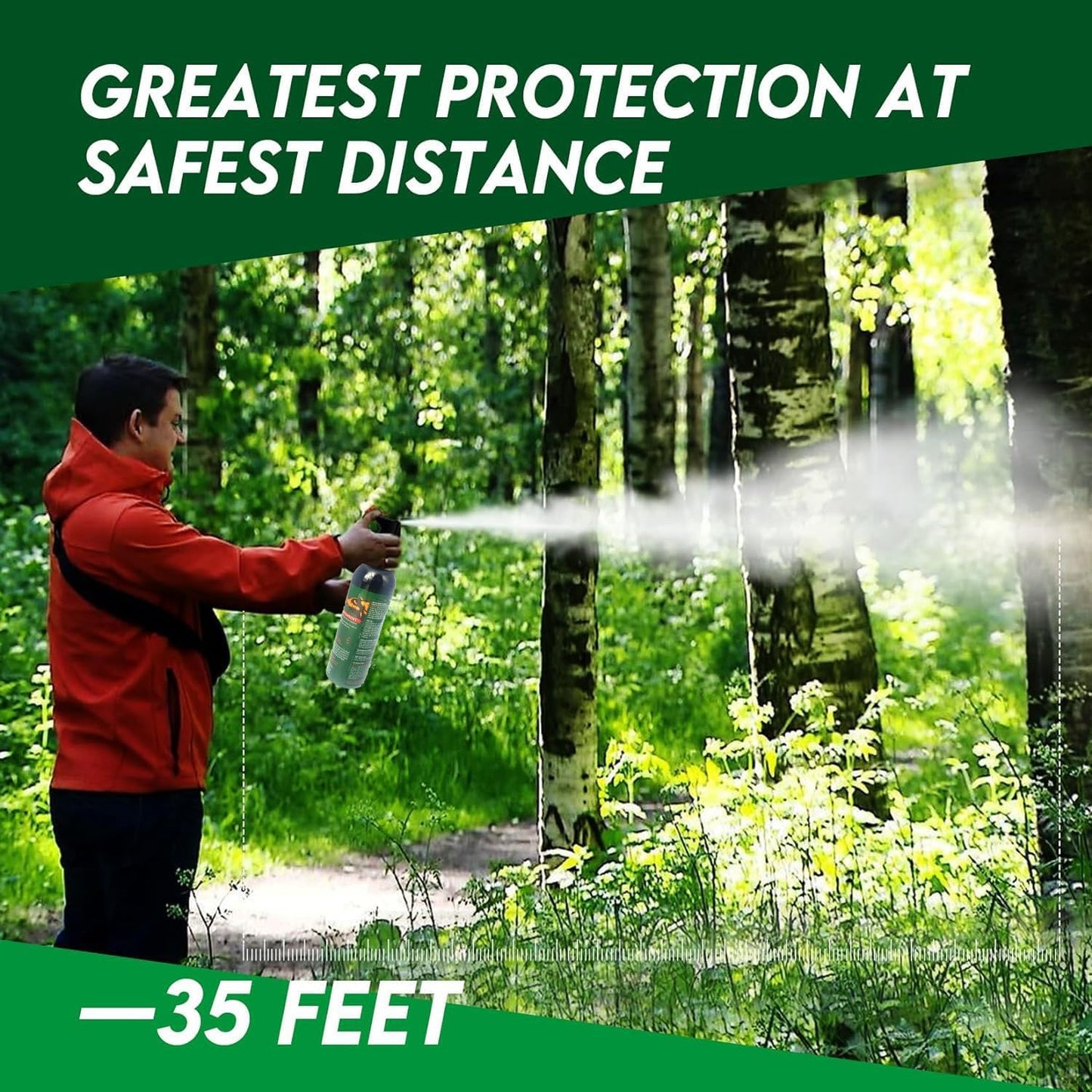 High Volume Pepper Spray for Hiking - Maximum Strength, Powerful Protection for Camping & Outdoor Activities