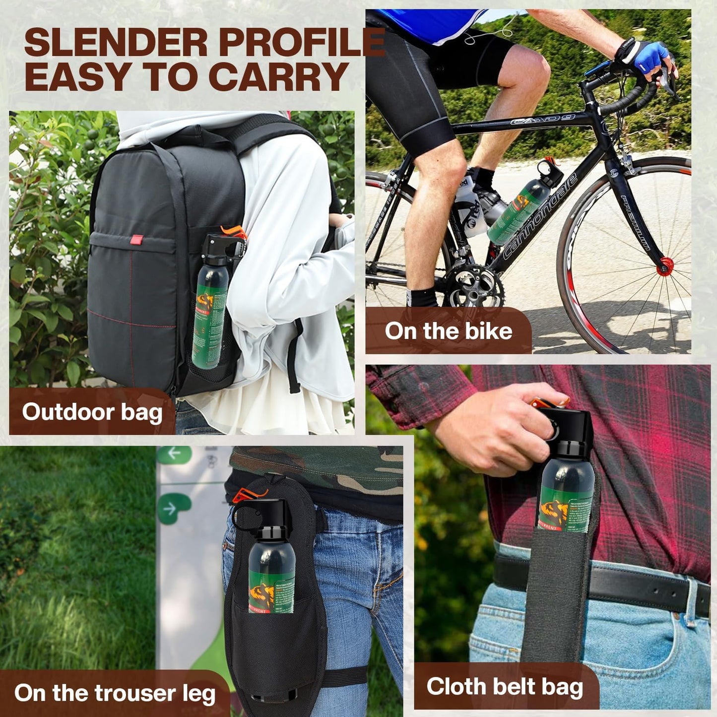High Volume Pepper Spray for Hiking - Maximum Strength, Powerful Protection for Camping & Outdoor Activities