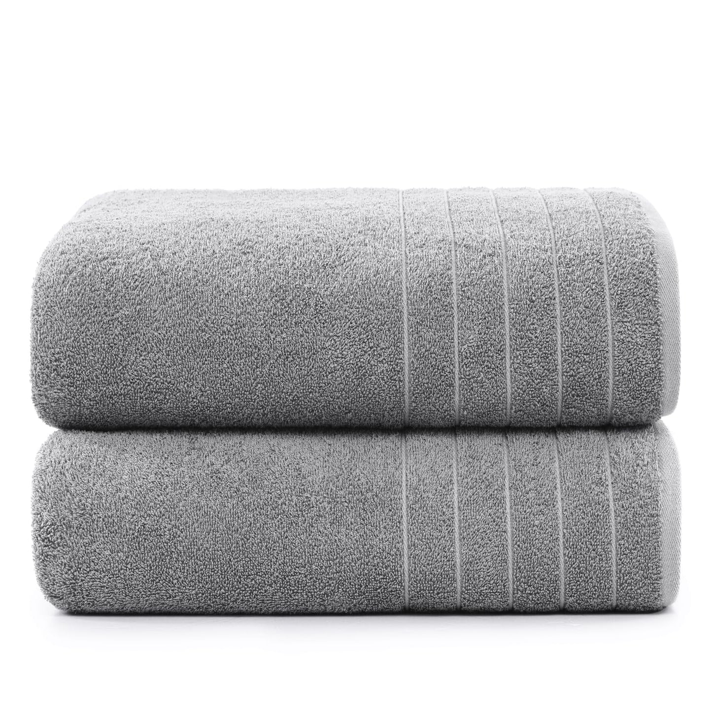 Casa Platino 100% Cotton 2 Pack Bath Towels (30"x60") - Ring Spun Cotton - Large Towels for Bathroom - Quick Drying, Highly Soft & Absorbent Shower Towel Set - Hotel & Spa Quality - White Towel Set