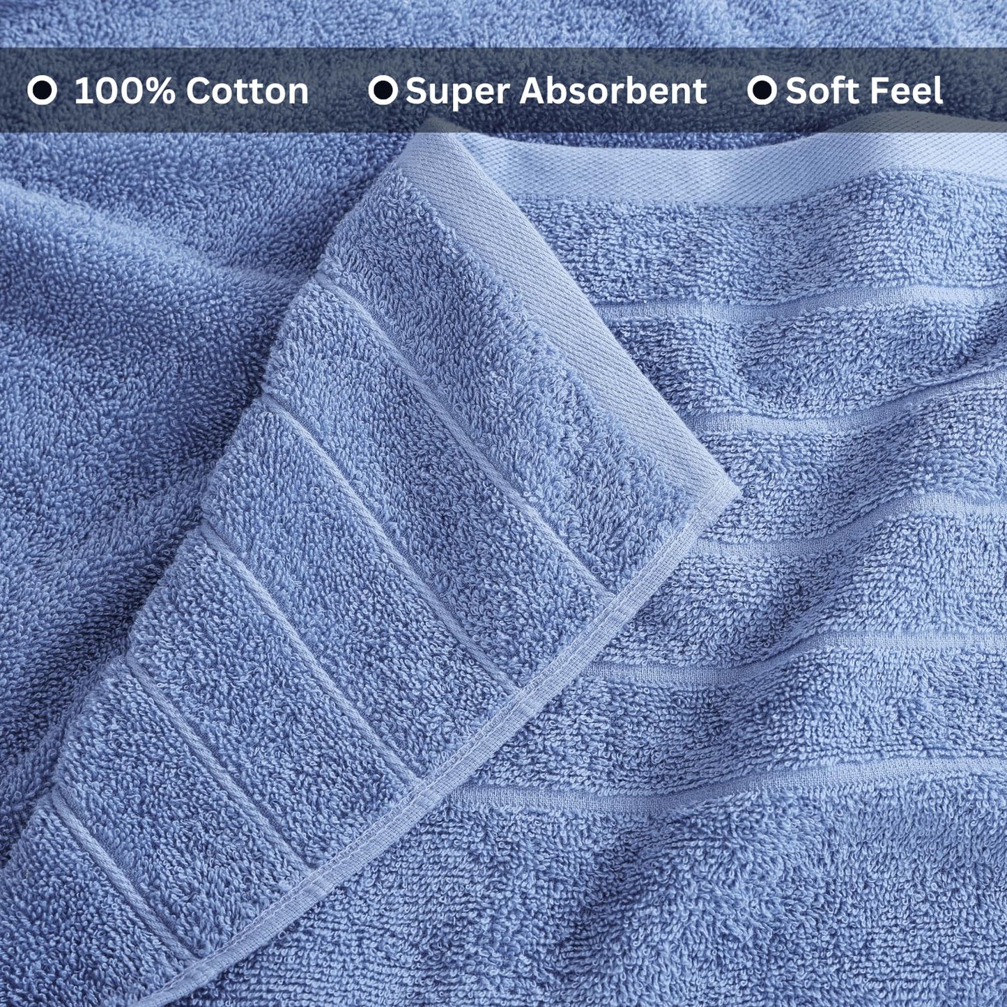 Casa Platino 100% Cotton 2 Pack Bath Towels (30"x60") - Ring Spun Cotton - Large Towels for Bathroom - Quick Drying, Highly Soft & Absorbent Shower Towel Set - Hotel & Spa Quality - White Towel Set