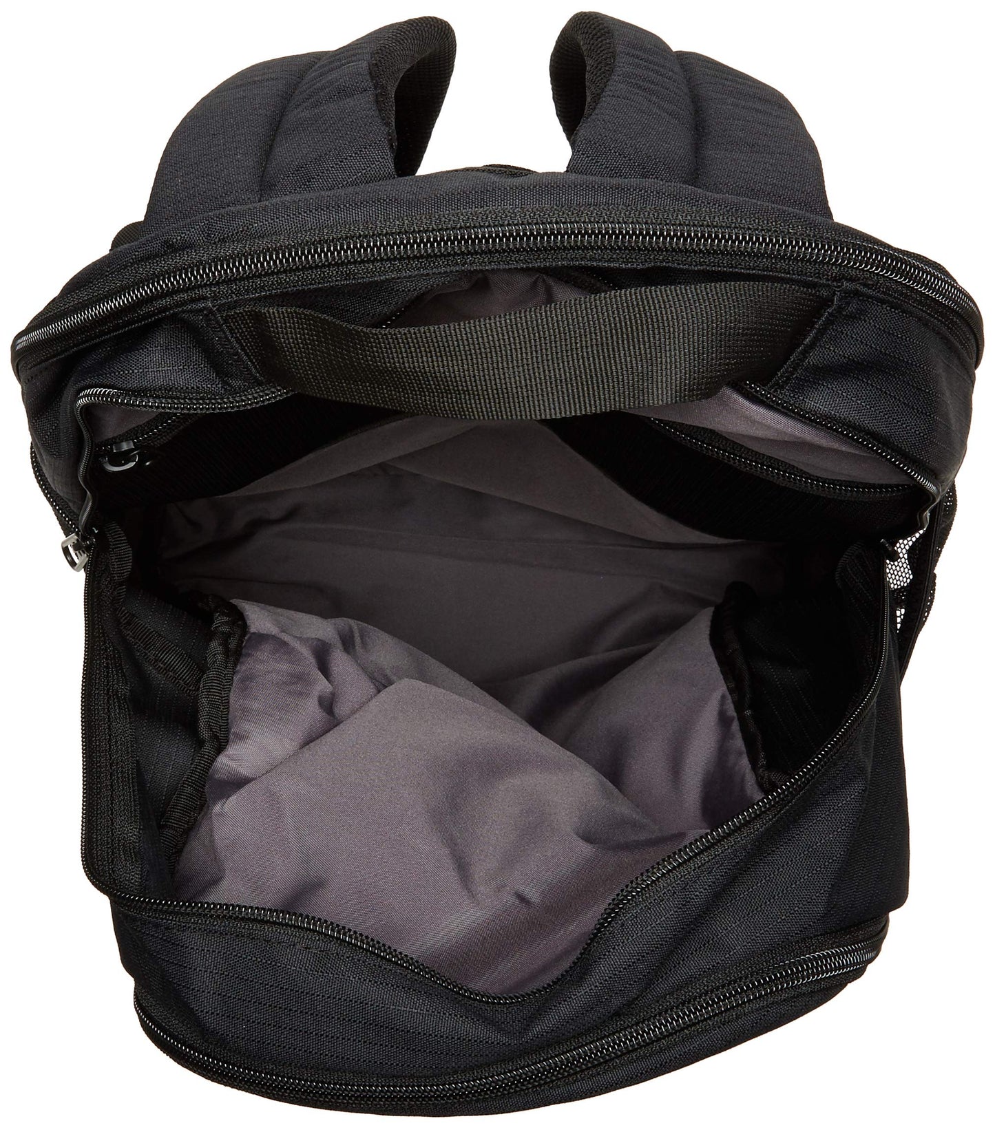 Nike Brasilia Medium Training Backpack for Women and Men with Secure Storage & Water Resistant Coating, Black/Black/White