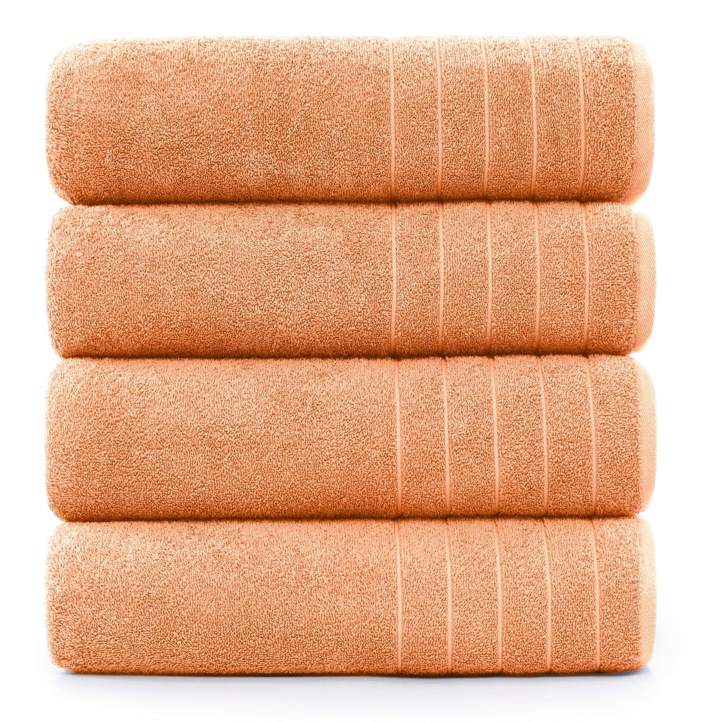 Casa Platino 100% Cotton 2 Pack Bath Towels (30"x60") - Ring Spun Cotton - Large Towels for Bathroom - Quick Drying, Highly Soft & Absorbent Shower Towel Set - Hotel & Spa Quality - White Towel Set