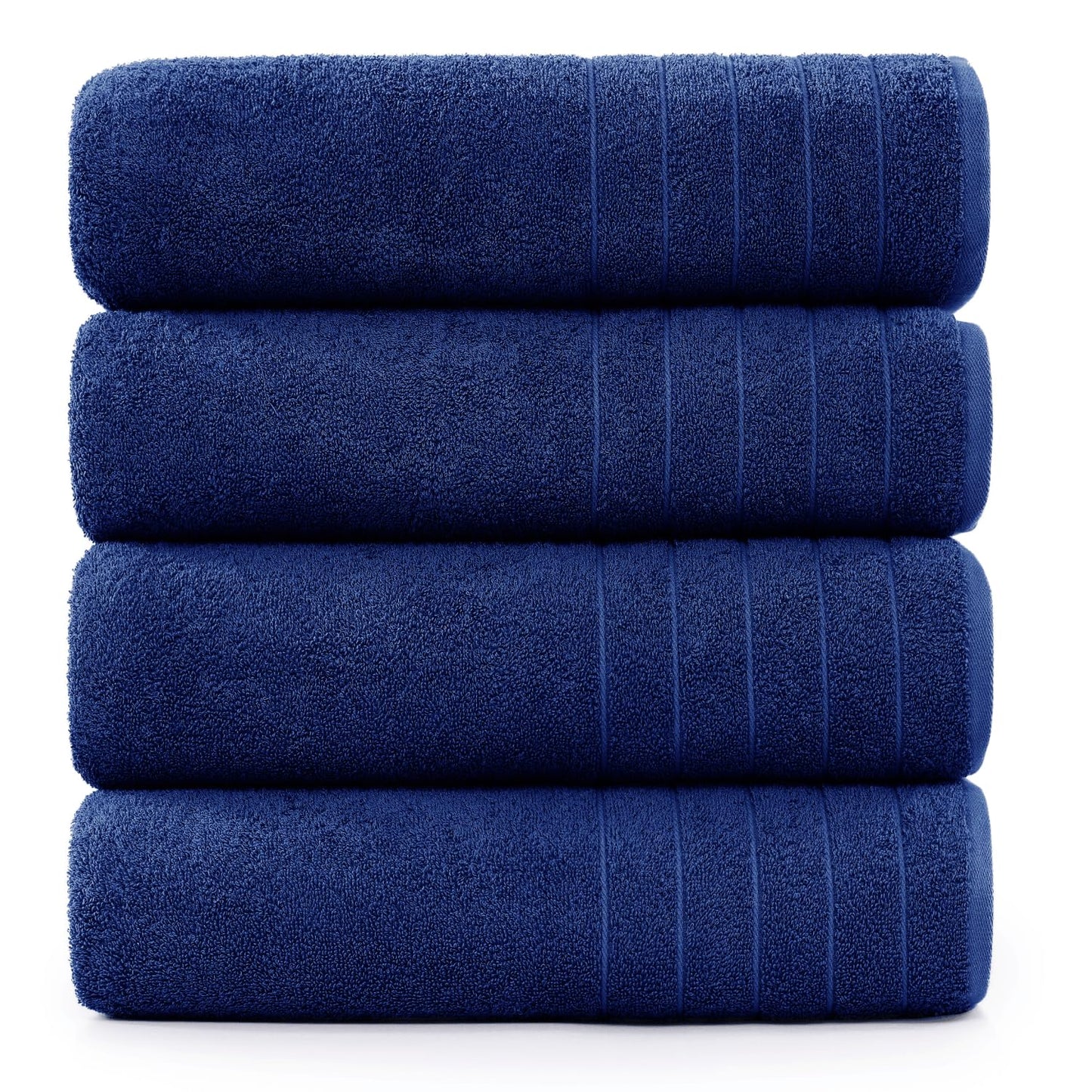 Casa Platino 100% Cotton 2 Pack Bath Towels (30"x60") - Ring Spun Cotton - Large Towels for Bathroom - Quick Drying, Highly Soft & Absorbent Shower Towel Set - Hotel & Spa Quality - White Towel Set
