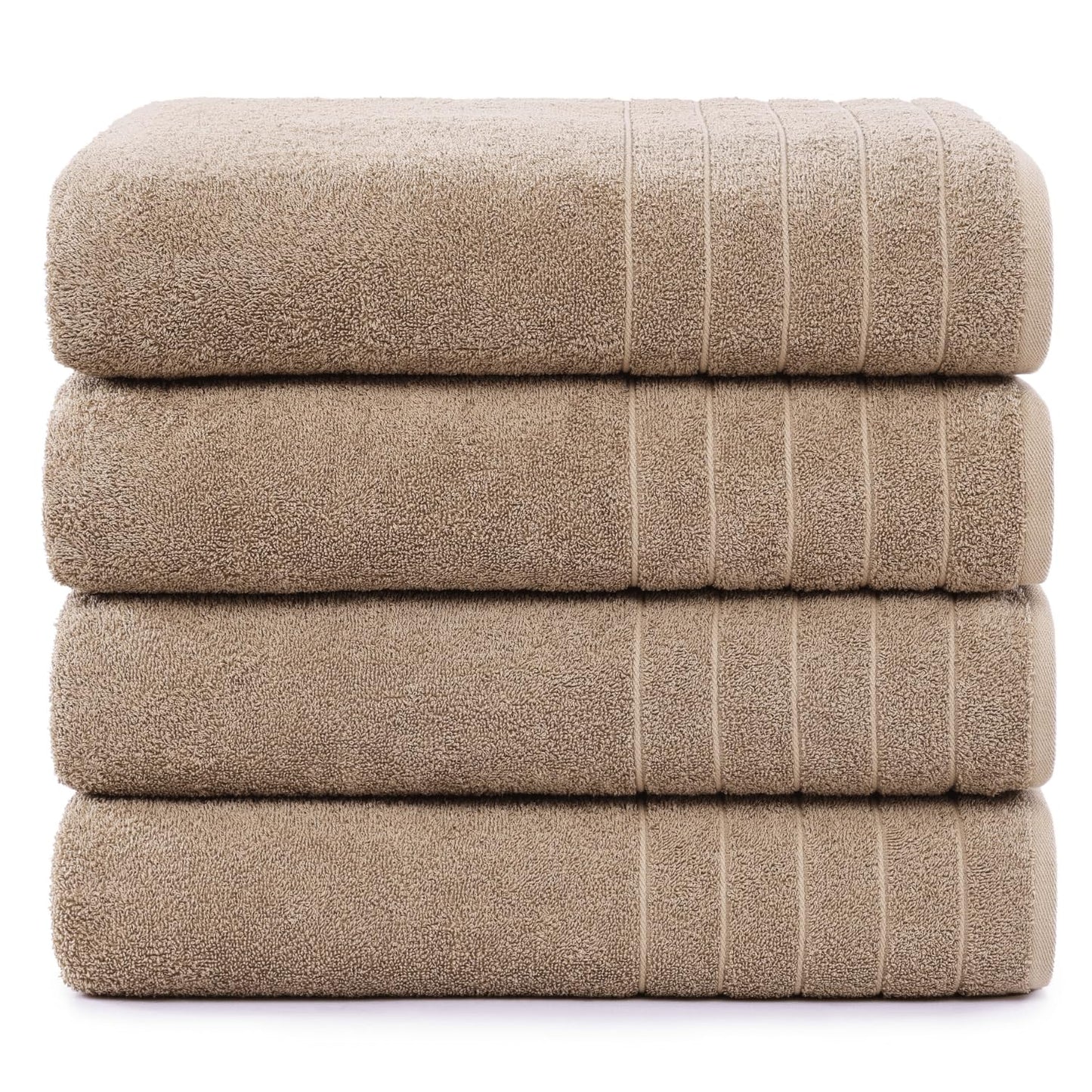 Casa Platino 100% Cotton 2 Pack Bath Towels (30"x60") - Ring Spun Cotton - Large Towels for Bathroom - Quick Drying, Highly Soft & Absorbent Shower Towel Set - Hotel & Spa Quality - White Towel Set