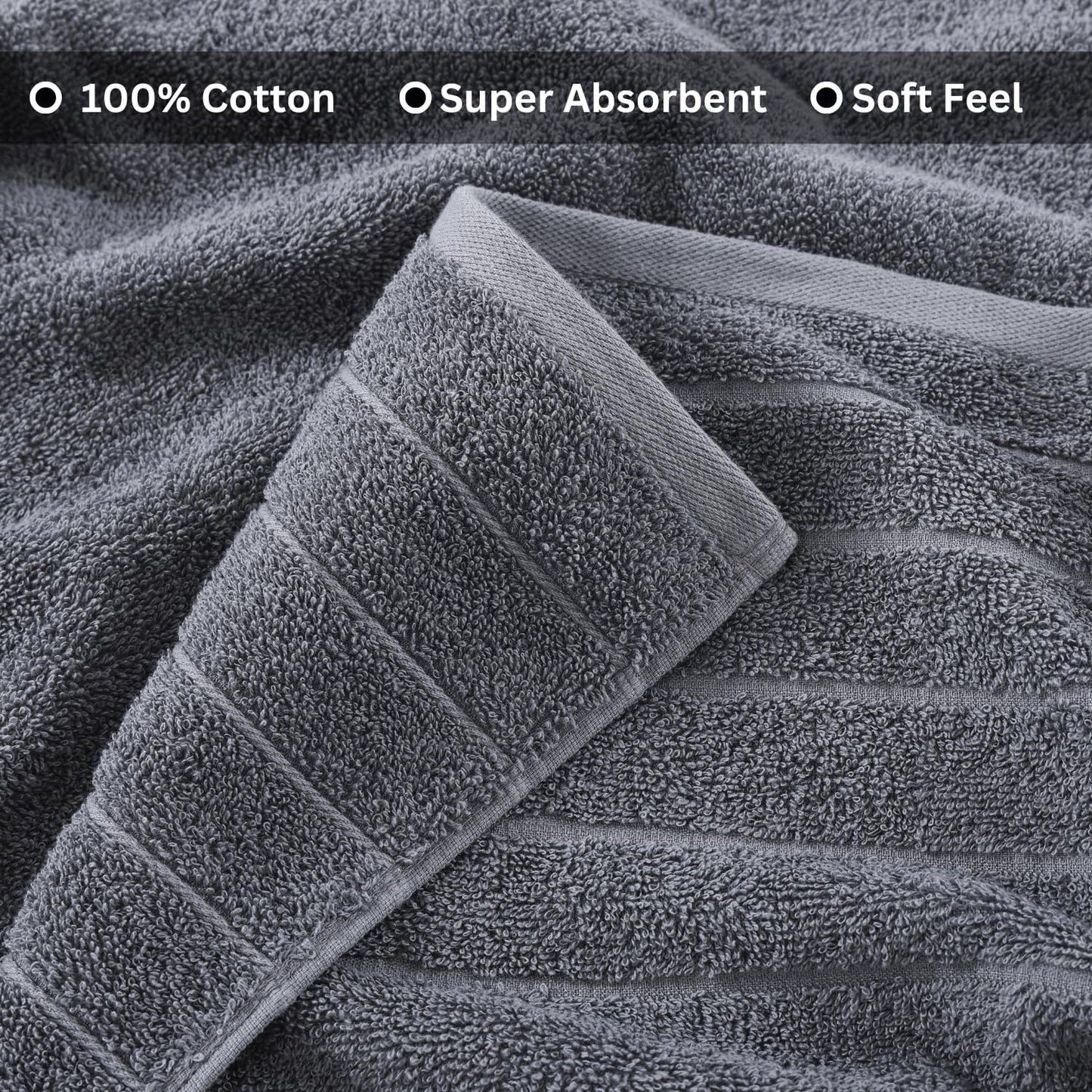 Casa Platino 100% Cotton 2 Pack Bath Towels (30"x60") - Ring Spun Cotton - Large Towels for Bathroom - Quick Drying, Highly Soft & Absorbent Shower Towel Set - Hotel & Spa Quality - White Towel Set