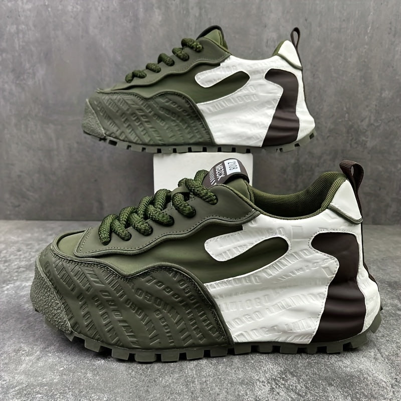 Men’s Black Chunky Sole Casual Sneakers
