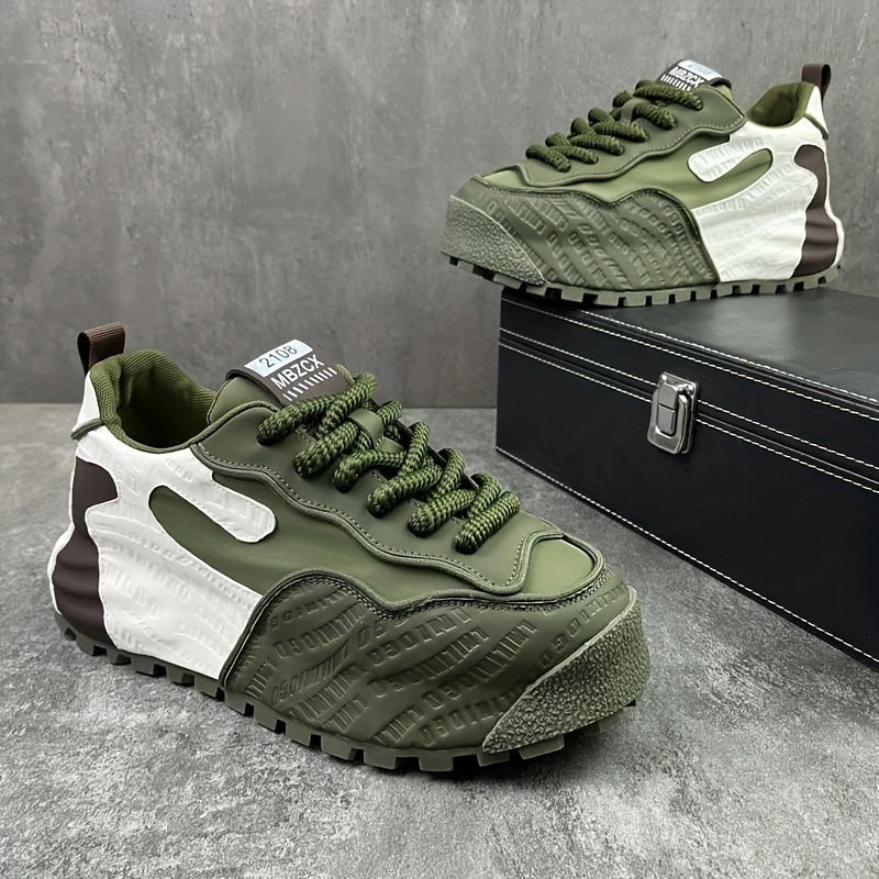 Men’s Black Chunky Sole Casual Sneakers