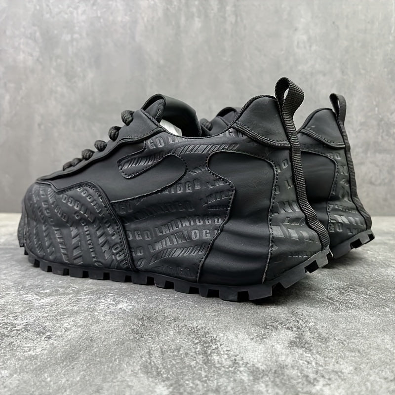 Men’s Black Chunky Sole Casual Sneakers