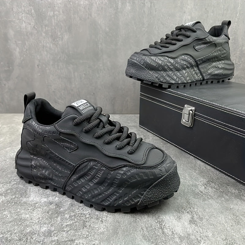 Men’s Black Chunky Sole Casual Sneakers