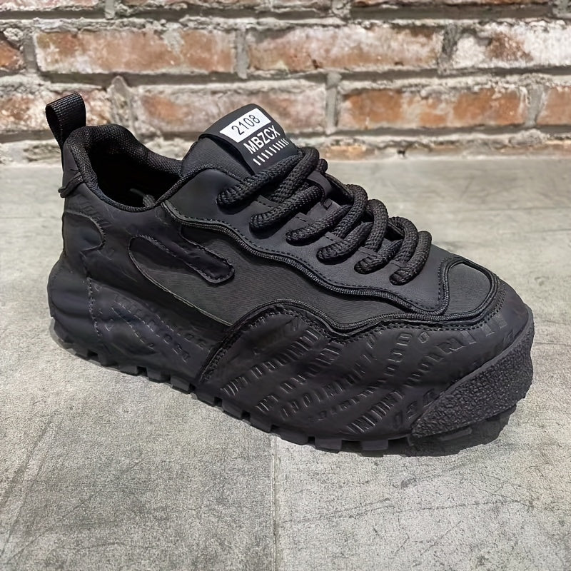 Men’s Black Chunky Sole Casual Sneakers