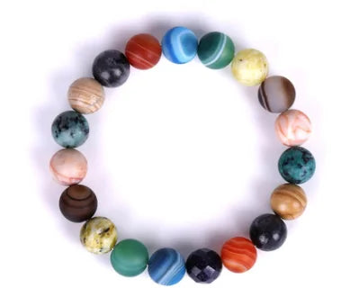 Solar System Planets Natural Stone Bracelet