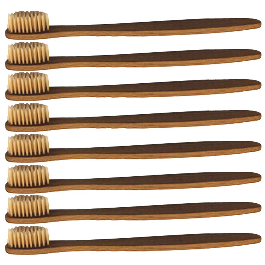 8pcs Bamboo Toothbrush Wooden Eco-Friendly Bristle Tooth Brushes For Sensitive G