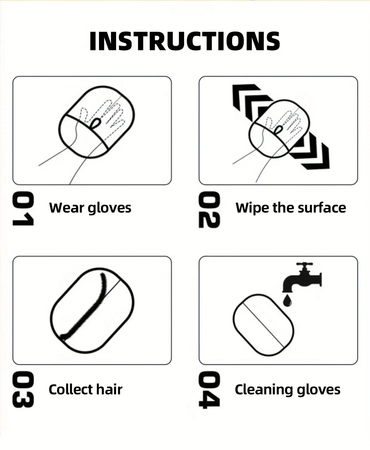2-Piece Pet Hair Removal Gloves – Double-Sided Cat Brushes, Anti-Shedding Groom