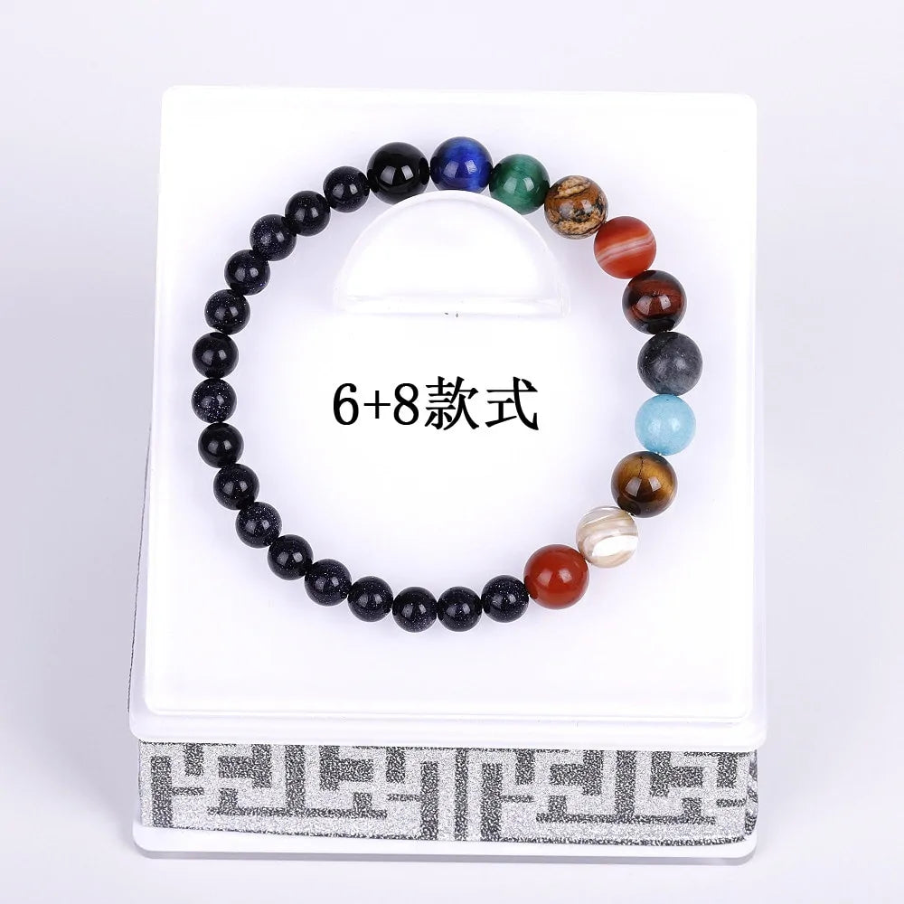 Solar System Planets Natural Stone Bracelet