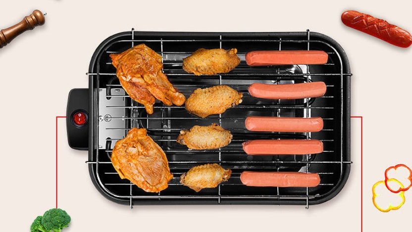 Korean Square Non-Smoking Electric BBQ Grill Pan