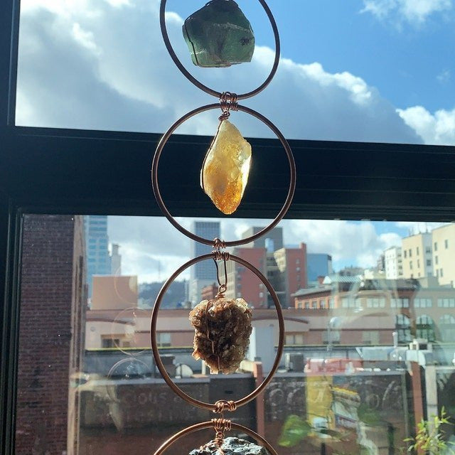 Natural Crystal Gemstone Wall Decor Art