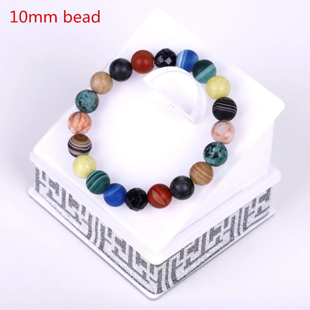 Solar System Planets Natural Stone Bracelet