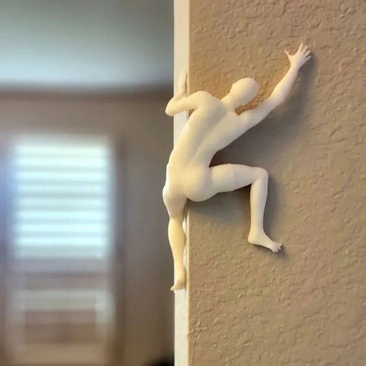 Unique Climber Sculpture Wall Decor Art