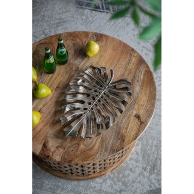 Modern Gold Metal Tropical Leaf Wall Art