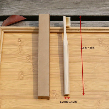 Bamboo Toothbrushes (4), Wooden Toothbrushes, Natural Soft Bristles