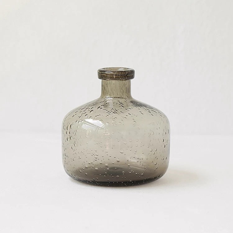 Aesthetic Clear Bubble Glass Flower Vase